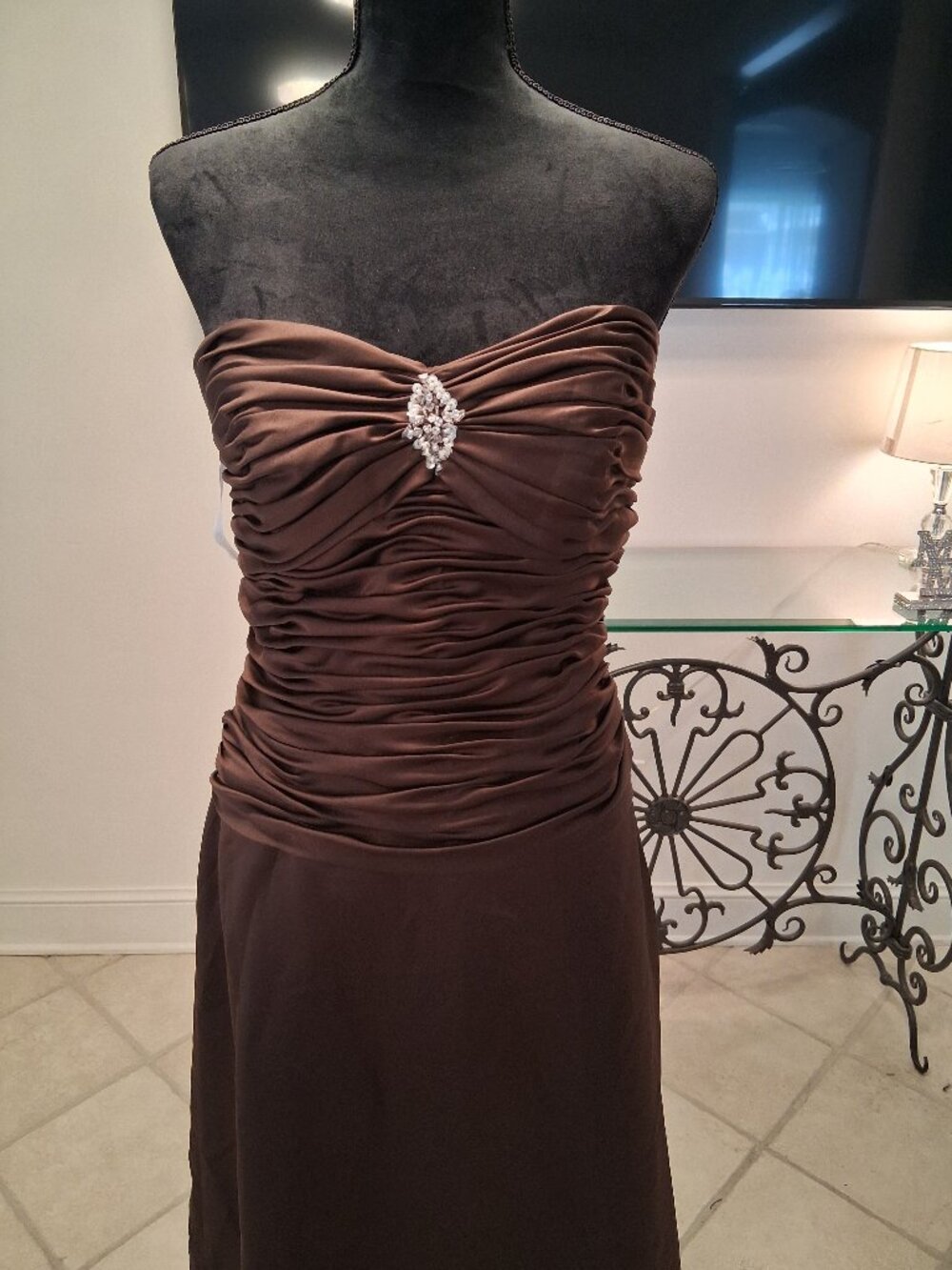 Chocolate Brown Colored Wedding/Event Dress